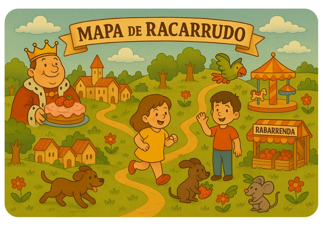 Mapa ilustrado del reino de Racarrudo